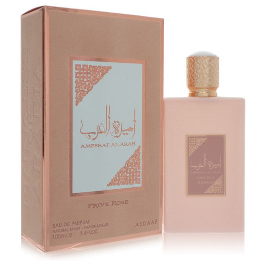 Lattafa Asdaaf Ameerat Al Arab Prive Rose by Lattafa Eau De Parfum Spray (Unisex) 3.4 oz for Women